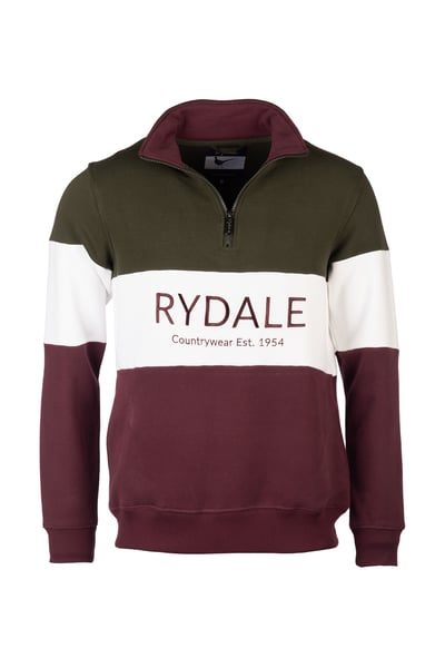 Sudadera de hombre - Byland - Vino Rydale/Blanco/Aceituna