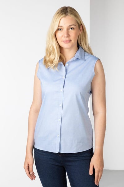 Ladies Sleeveless Shirt - Ivy II - Blue