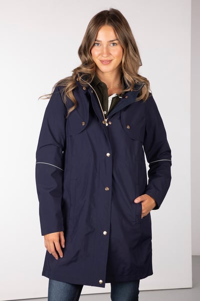 3/4-Reitmantel für Damen - Emley III - Dunkle Marine