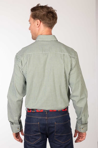 Men's Country Checked Shirt - Millington - Millington Olive