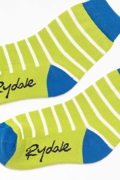 Calcetines tobilleros júnior - Rayado/Lima