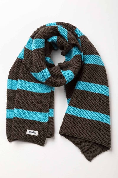 Ladies Striped Knit Scarf - Rosie - Bark
