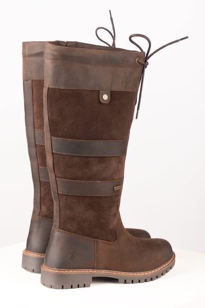 Botas altas de piel para mujer - Tullymore - Marron oscuro