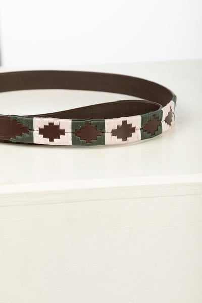 Polo Belt Hundeleine - Oliv/Weiß/Sorbet