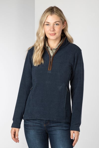 Ladies Huggate Overhead Fleece - Marl Navy