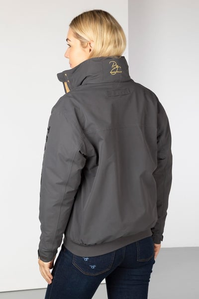 Ladies Emblem Bomber Jacket - Ripon - Dark Grey