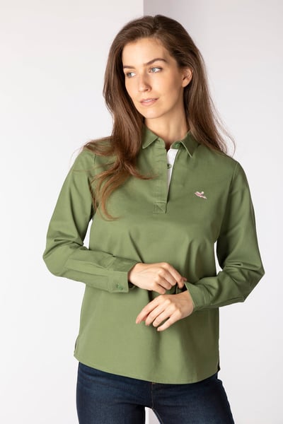 Ladies Plain Deck Shirt - Kirby - Green