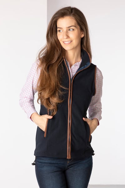 Ladies Fleece Waistcoat - Harpham - Navy
