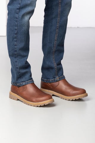 Mens pull on work boots