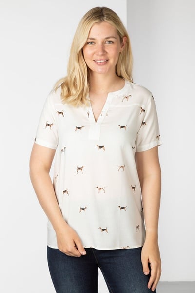 Ladies Short Sleeve Blouse - Wistow II - Hound