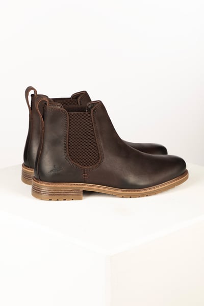 Men’s Leather Chelsea Boot - Thirsk - Waxy Brown