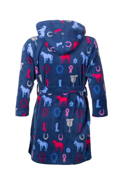 Kid's Dressing Gown - Pony Navy