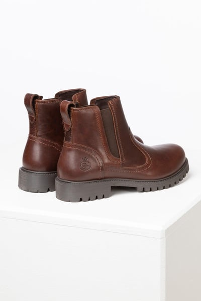 Damen Leder Yard Boots - Kilburn - Conker