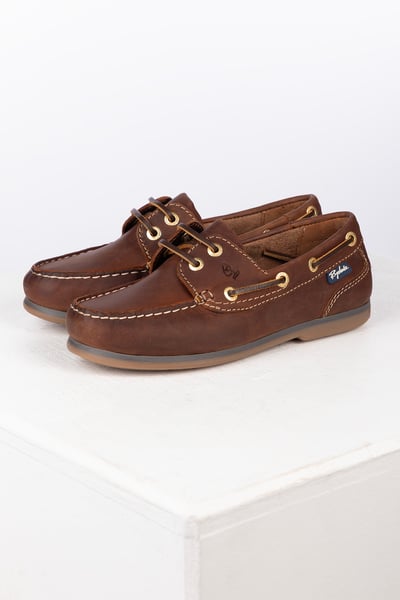 Ladies Leather Deck Shoes – Saltwick - Antique Brown