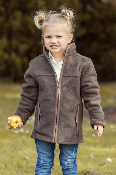 Kid's Fleece Jacket - Huggate - Bark