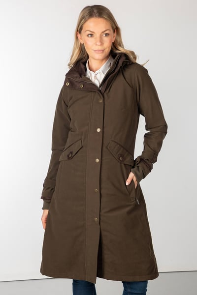 Ladies Full Length Riding Coat - Danby - Brown