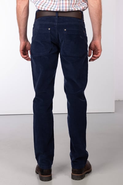Men's Straight Leg Corduroy Trousers - Rupert - Navy
