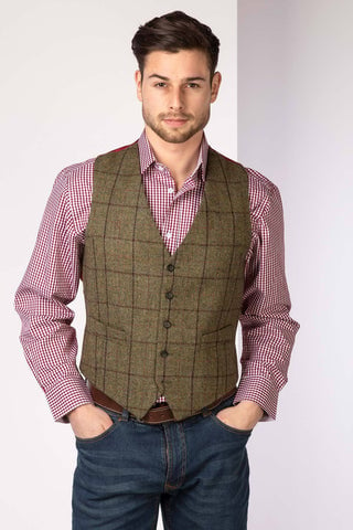 Satin Back Tweed Waistcoat