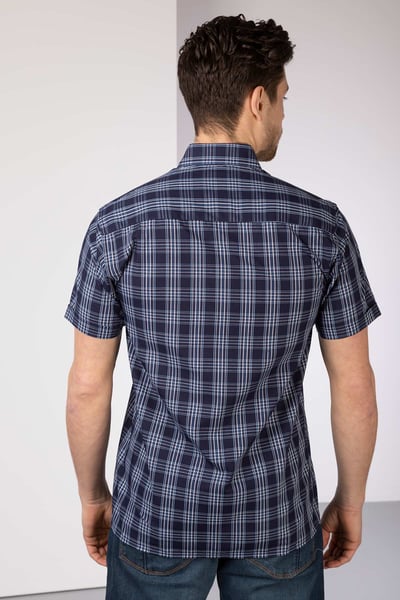 Men's Short Sleeved Checked Shirts - Hornsea