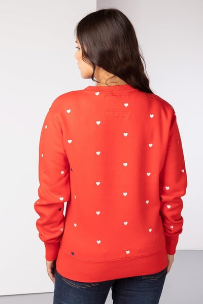 Ladies Embroidered Sweatshirt - Emily - Cherry