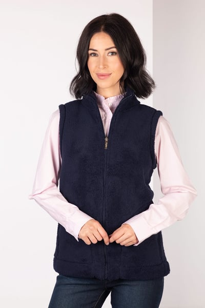 Ladies Fleece Gilet - Etton II - Navy