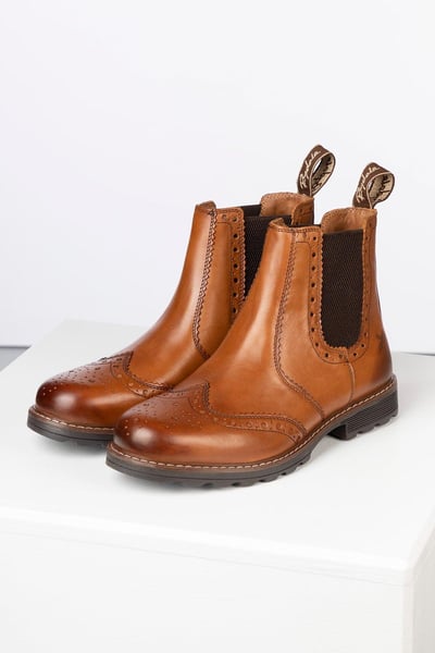 Men's Brogue Market Boot - Malton III - Tan