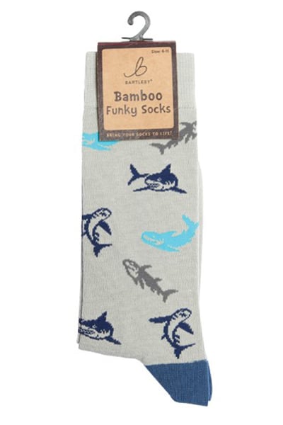 Men's Bamboo Funky Socks - Sharks