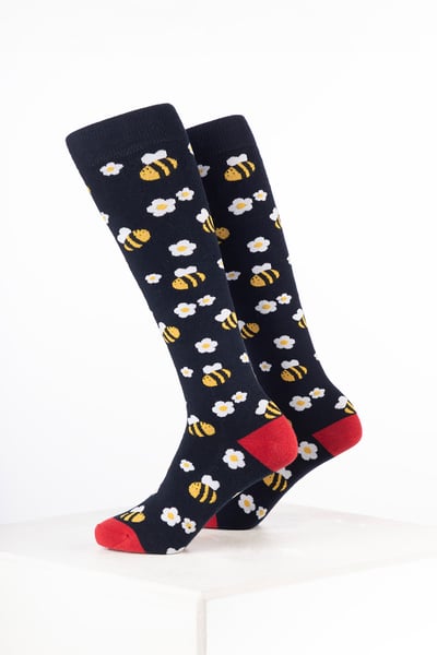 Calcetines de agua con diseño de animales para niños - Abejorro Azul Marino