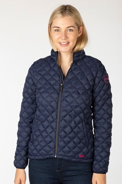 Ladies Diamond Quilt Padded Jacket - Runswick - Navy