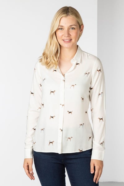 Ladies Button Down Blouse - Wistow II - Hound