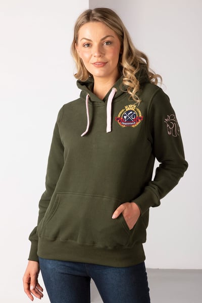 Ladies Emblem Overhead Hoody - Olive
