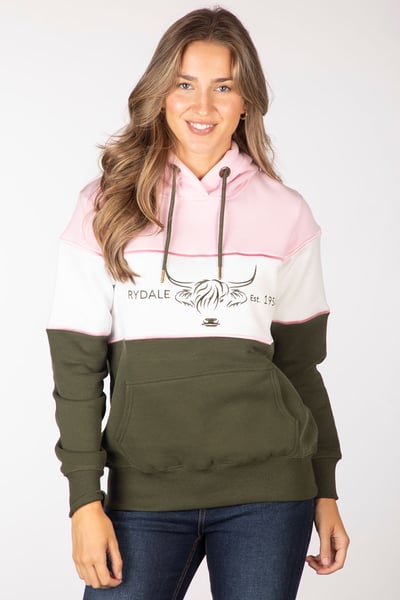 Ladies Hoody - Byland - Cow Sorbet/White/Olive