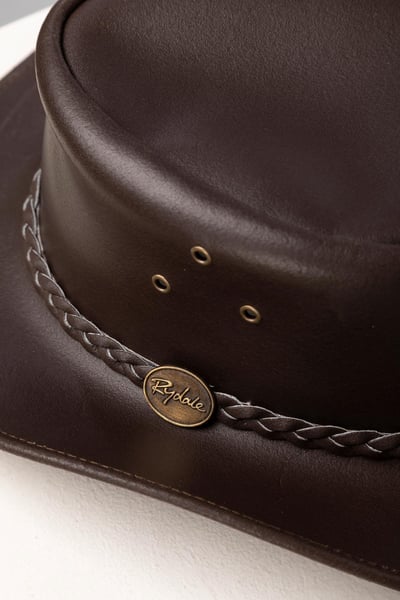 Men's Leather Hat - Cottam - Brown