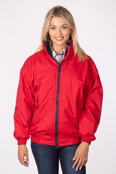 Ladies Fleece Lined Bomber Jacket - Red