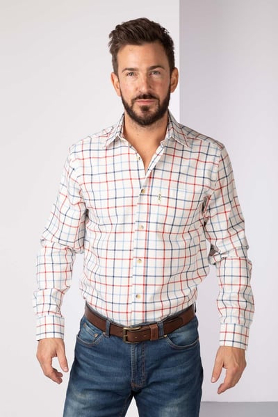 Kariertes Country-Hemd für Herren - Ebberston - Weiß