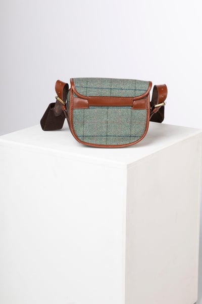 Tweed Cartridge Bag - Danby - Blue Check