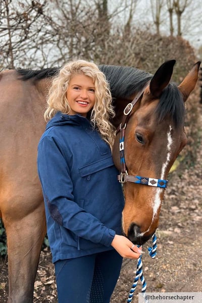 Ladies Lady Gembling Tweed Trim Smock - Navy