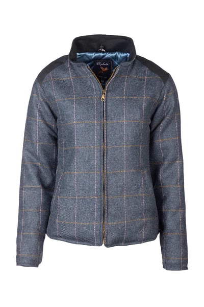 Chaqueta acolchada de tweed para mujer - Haworth - Azul oscuro