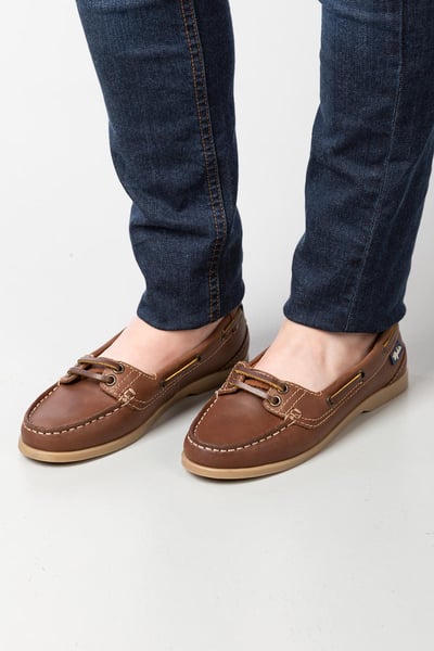Ladies Low Front Shoes - Cayton - Brown