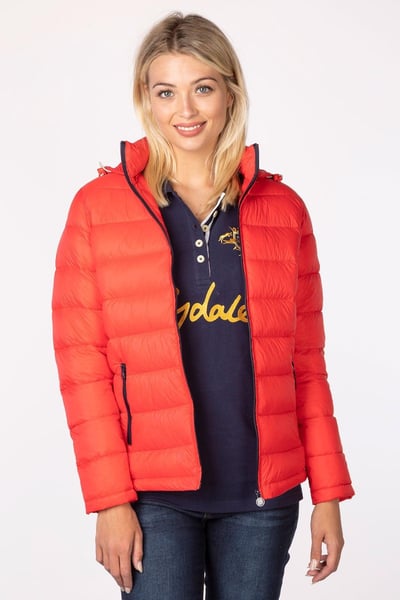 Ladies Insulated Quilted Jacket - Marske - Cherry