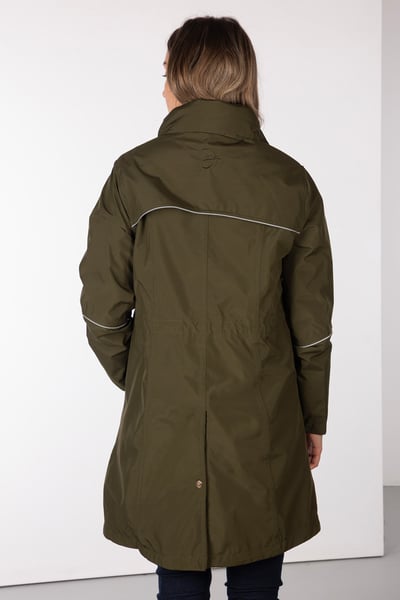 3/4-Reitmantel für Damen - Emley III - Dunkles Oliv