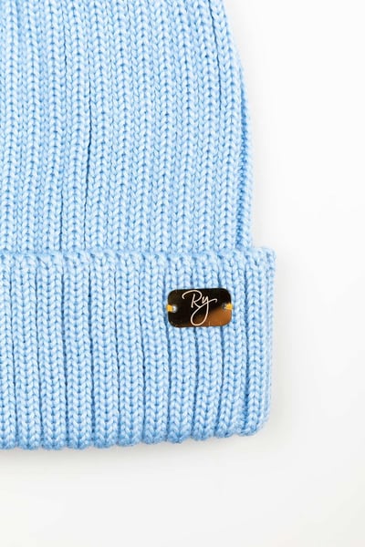 Damen Bommelmütze - Bella - Blau