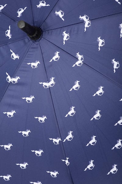 Large Umbrella - Galloping Horse Navy