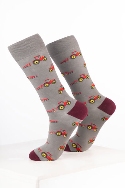 Men’s Bamboo Rich Farm Ankle Socks - Ploughing Grey