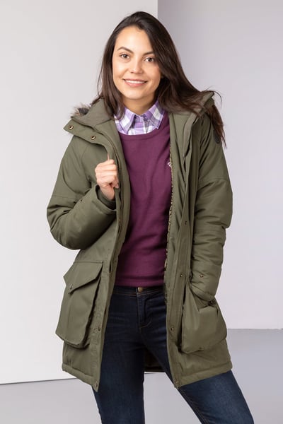 Langer Damen-Wintermantel - Malham - Khaki