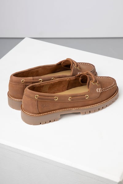 Ladies Chunky Deck Shoes - Reighton - Antique Brown