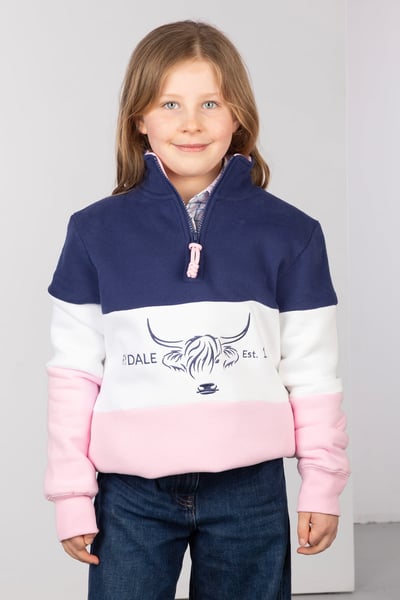 Kids Sweatshirt - Byland - Cow Denim/White/Sorbet