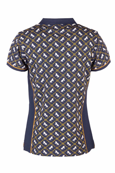 Ladies Snaffle Equestrian Polo Shirt – Muston - Gold Snaffle