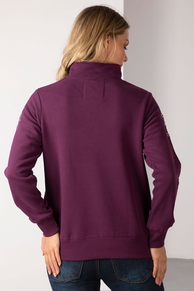 Ladies Emblem Sweatshirt - Damson/Sorbet