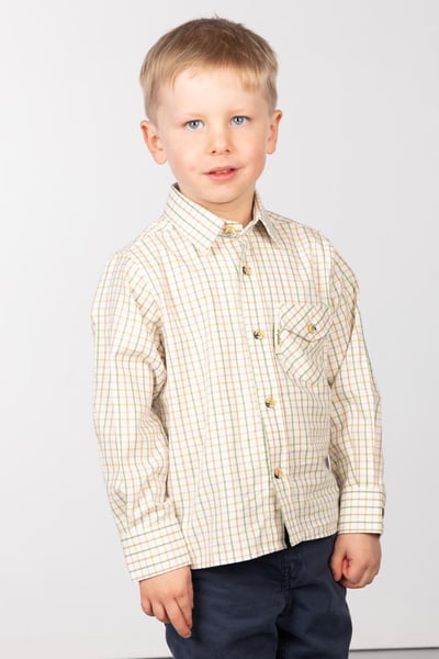 Boys Country Check Shirts - Tattersall Green